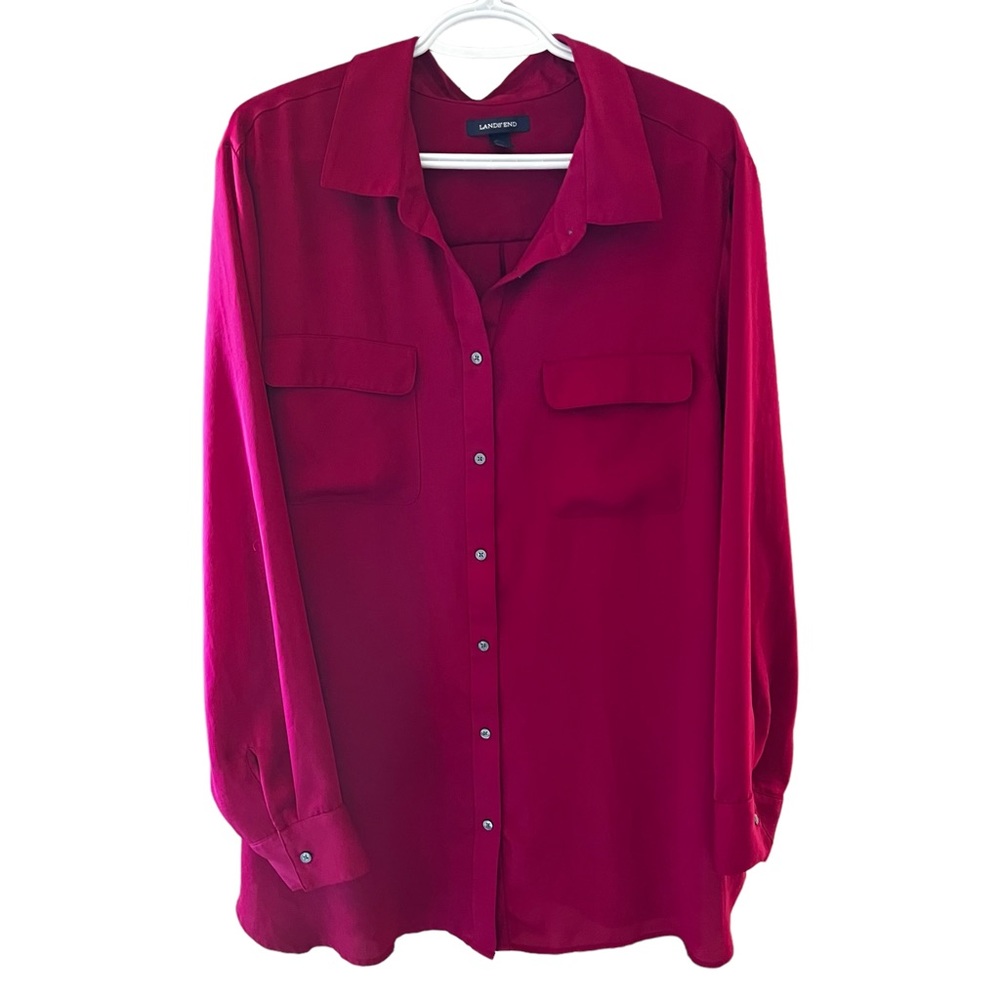 LANDS’ END | Plus Size Button Down Blouse Size 3X